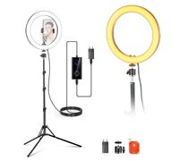 NEEWER 10" 20W Aro de Luz LED Alta Potencia para Teléfono con 71" Soporte, Bi Color Anillo Luz, Soporte Teléfono Compatible con iPhone para Grabación Selfies Maquillaje Live Streaming TikTok, RH10B