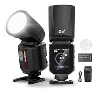 NEEWER 100Ws 2,4G TTL Flash Speedlite Cabeza Redonda Compatible con Canon Cámara, Pantalla Táctil HSS 1/8000s, 3 Lámparas Modelado Conmutador TTL/M, 3000mAh/500 Potencia MAX Estudio Fotografía, Z3R-C