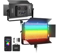 NEEWER 105W RGB LED Panel Luz Video Kit con Puertas Granero, 1200 LED 31500Lux@0,5m 2500K-10000K CRI96+/TLCI97+ Regulable, App/2,4G/Panel/Control DMX, Iluminación Grabación Fotografía Estudio, AP100C