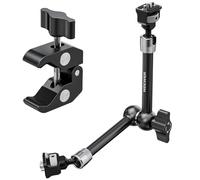 NEEWER 11" Magic Arm Clamp Mount Articulado con Super Clamp, Cámara Monitor Mount con 1/4" 3/8" ARRI Localización Pasador y Orificio para DSLR Cámara Acción Luz Compatible con SmallRig Jaula, ST16C