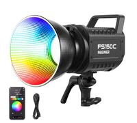 NEEWER 130W RGB LED Video Luz App/2,4G Control 17 Efectos, 2500-7500K 19800lux/1m COB Salida de Iluminación Continua con CRI97/TLCI98 4 Curvas de Atenuación, Foco de Bowens Mount en Estudio, FS150C