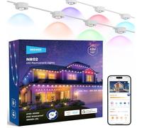 NEEWER 144ft Foco Exterior Permanentes para Decoración Hogar,Smart AI RGBCW Outside Eaves String Christmas Lighting con 90 LED Luces App Control 50+ Scenes IP65 Impermeable Compatible con Alexa,NR02