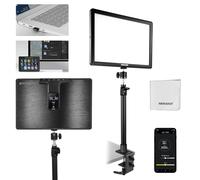 NEEWER 15,5" LED Streaming Key Light, CRI97+ Clamp on Panel Escritorio, Control Bideo 2,4G para PC/Mac iOS/Android, Compatible con Elgato Stream Deck para Juegos Grabación Zoom Call, GL1 Pro Negro