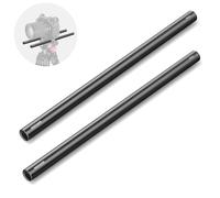 NEEWER 15mm Varilla (12"/30cm Largo, Paquete de 2), Varillas Extensibles Aleación de Aluminio 15 mm Extension Rods para Sistema Riel Varilla LWS de 15mm, Placa Base Video Rig, SR023