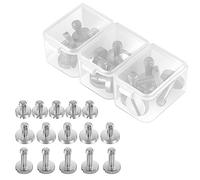 NEEWER 15PCS 1/4" Tornillos con Cajas Storage, 3 Tamaños Acero Inoxidable 1/4"-20 Ranurado Kit Tornillos Cámara Tornillo Trípode de Liberación Rápida Tornillo Repuesto, para Uso Extendido, UA026