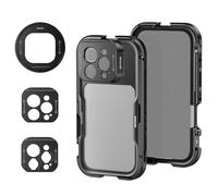 NEEWER 16 Pro Cage, estabilizador Video de teléfono Compatible con iPhone 16 Pro con Adaptador Filtro 67mm, Backplate de Lente 17 mm, Adaptador Objetivo de Montura T Compatible con Moment, PA073