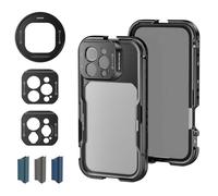 NEEWER 16 Pro MAX Cage Rig Video Estabilizador Teléfono Compatible con iPhone 16 Pro MAX, Adaptadores de Filtro 67mm, Lente de 17mm/Montaje en T, Acceso Total al Control de la Cámara,PA074