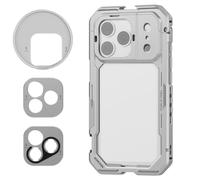 NEEWER 17 Pro Cage, Liberación Rápida Video Rig Móvil Estabilizador Compatible con iPhone 17 Pro con 67mm Filtro Aro,17mm Placa Trasera Objetivos,T Mount Adapter Compatible con Moment,Plateado,PA143