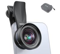 NEEWER 18mm Objetivo Gran Angular con 17mm Clip Roscado para Cámara de Celular, 100° FOV 0,5X Aumento, 6 Elementos en 5 Grupos, Compatible con iPhone Android y Samsung para Fotografía Móvil, LS-72