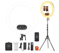 NEEWER 19" 100W Aro Luz LED con Trípode & 3 Soportes Teléfono Compatible con iPhone, 2900-7000 K CRI97+, App & 2,4G Control, Ideal para Selfis Grabación Vídeo Maquillaje Streaming, RH100