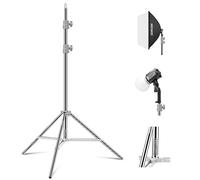 NEEWER 190cm Soporte de Luz Mejorado Soporte de Trípode Fotografía Plegable con Resorte de Acero Inoxidable con Juntas de Tubo para Luz de AnilloLED Strobe Flash Softbox, Carga Máxima 6,5kg,ST-190SS