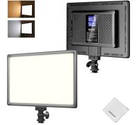 NEEWER 192 LED Panel Luz Video, 20W Ultrafino 8000mAh Bicolor Regulable DSLR Cámara Luz Suave Fotografía Key Lighting 3200K-5600K CRI97+ para Grabación Estudio Live Streaming, Paño Limpieza