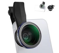 NEEWER 2 en 1 Kit Lente de Teléfono: Gran Angular 0,75x y Macro 2x Compatible Con iPhone Samsung Android, HD Desmontable Con Anillo Adaptador 17mm a 37mm y Adaptador Filtro, LS-60