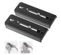 NEEWER 2 Pack 501PL Placa de Liberación Rápida Compatible con MVH500AH MVH502AH, Placa de Montaje con Tornillo 1/4"y 3/8", Anti Off Pin para Cabezal Fluido de Trípode GM001 GM002 GM006, QR5