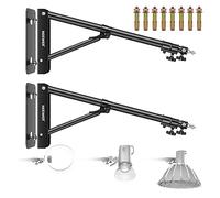 Neewer 2 Pack Brazos Triangulares para Montaje en Pared para Estudio de Fotografía Video Luces Estroboscópicas Cajas Luz Paraguas Reflectores Rotación Flexible de 180 Grados Longitud Máx.130cm(Negro)