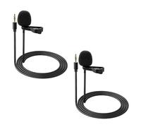 NEEWER 2 Pack Micrófono Lavalier de Solapa, cm5 | Compatible con DJI Wireless Micrófono Transmitters Rode, Omnidirectional CoNDenser, Wired, para Stage, Youtube, Streaming