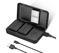 NEEWER 2 Paquetes de baterías de Repuesto LP E6 LP E6N y un Juego de Funda de Carga Doble USB, Compatible con Canon 5D Mark II III 5D Mark IV 5DS/5DS R 60D 6D Mark II 7D 7D Mark II 70D 80D 90D