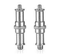Neewer 2 Piezas Convertidor Macho de Metal Estándar de 1/4 a 3/8 Pulgadas Adaptador de Tornillo Roscado para Soporte de Luz Estudio, Adaptador Zapata Caliente/Fría, Receptor Flash, Disparador - ST24