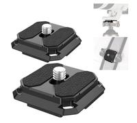 NEEWER 2 Placa Liberación Rápida 38mm Arca Cuadrada Tipo QR Placa Montaje de Cámara Compatible con Peak Design Capture V3 Clip Cabeza Trípode Correa Interruptor Rápido 4 Pasadores de Seguridad QPR-5