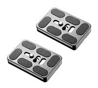 NEEWER 2 Placas universales de Metal PU-60 de 60 milímetros con Tornillo de 1/4 Pulgadas, se Adapta estándar para Cabeza de Bola de trípode de cámara (Negro)