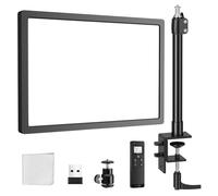 NEEWER 25 W 12.9" Streaming Key Light con Soporte de Mesa/transmisor Remoto de 2,4 G/USB, Control de aplicación PC/Mac, luz de vídeo Regulable con 2300 Lux 2900 K-7000 K CRI98+ para cámara Web