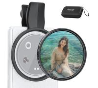 NEEWER Filtro CPL 2 en 1 de 67 mm con Clip y difusión de Niebla Negra 1/4 Compatible con Android, Samsung, Google, Pixel, Huawei, Xiaomi, Kit de Accesorios de fotografía, Lente de cámara de teléfono