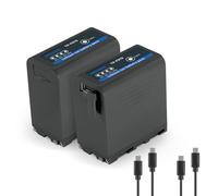 NEEWER 2Pcs NP-F970 7800mAh Baterías de Repuesto para Sony NP-F550 750 950 970, Batería NP-F Recargable 20W Tipo C PD Carga Rápida para Cámara Videocámara Monitor de Luz LED, TP-F970