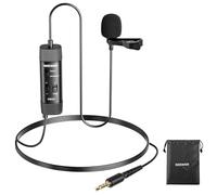 NEEWER 3.5mm TRRS Micrófono Solapa Lavalier Enchufar & Usar Mini Clip en Mic Condensador Omnidireccional para Cámara Teléfono PC,Corte Baja Frecuencia,Gain Control,Monitoreo Conector Auriculares,CM10