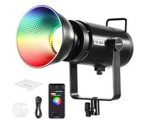 NEEWER 300W RGB LED Luz de Vídeo con Reflector, App y 2.4G Control 2500K-7500K CCT CRI97 + 29600Lux/1m 17 Escenas, Bowens Mount Iluminación Continua para Fotografía Estudio Grabación Streaming,CB300C