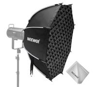 NEEWER 35,4'' Octagonal Parabolic Softbox, Bowens Mount Soft Box Compatible con Aputure 120d Compatible con Godox SL60w Q4 AS600B CB300B Q300 Luz, Difusores, Rejilla, Bolsa y Paño de Limpieza, NS92P