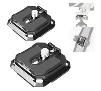 NEEWER 38mm 2pcs Square Quick Release Plates, QR Plate for Ark Type Camera Compatible with Peak Design Capture V3 Tripod Head Shoulder Clip, Max 17.6 lb/8 kg QPR-5B!
