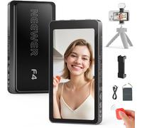 NEEWER 4" Phone Vlog Selfie Monitor Screen Compatible con iPhone, 500nit 1080x540p Wireless Phone Back Camera Monitor con Remoto/Altavoz/1800mAh para Youtube TikTok, No Compatible con Google Phone,F4
