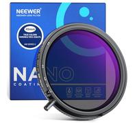 NEEWER 49mm Color Verdadero Variable ND2-ND32 y CPL Filtro, 2 en 1 Polarizador Circular y Densidad Neutra Ajustable, Vidrio Óptico HD Multicapa/Marco Aluminio/Repelente al Agua/Resistente a Arañazos
