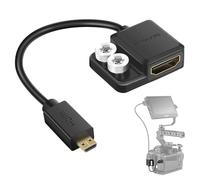 NEEWER 4K/60Hz Micro HDMI a HDMI Cable Adaptador, D a A, Cable Micro Macho a HDMI Hembra con Dos Tornillos 1/4", Compatible con Sony A7R IV A7C ZV-1 ZV-E10 Canon M50 M50 II Fujifilm X-T2 X -T3-3021