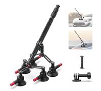 NEEWER 5 In 1 Suction Car Mount Kit Compatible con Insta 360 X5 X4 X3 Insta360 X2 GoPro MAX dji OSMO 360 Action Camera Accessories, Liberación Rápida con Palo Selfie Invisible para Parabrisas, CA075