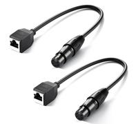 Neewer 5 Pines DMX XLR Hembra a RJ45 Hembra Cable, Paquete de 2 Conector Adaptador RJ45 a 5 Pines XLR solo para Tubo Luz RGB TL60/TL90C/TL120C y DMX512 Controlador Luz Consola, 1ft/35cm, NC007