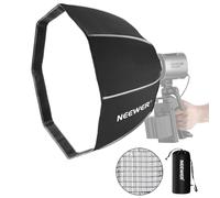 NEEWER 50cm Softbox Octogonal con NEEWER Montaje(No Montaje Bowens), Softbox Octabox Plegable e Instalación Rápida con Difusor/Rejilla Lluz Panal para Vídeo Luz Estudio MS60 MS60B MS60C MS150B, NS4P