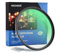 NEEWER 52mm Black Diffusion 1/8 Filtro Niebla Efecto Cinematográfico Filtro Ultradelgado Repelente al Agua Cristal Óptico HD Resistente a los Arañazos, 30 Capas de Nano Recubrimiento para Vídeo/Vlog