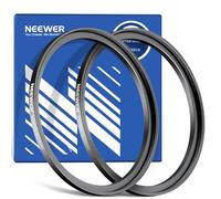 Neewer 58-62mm Anillo Adaptador Escalonado (2pz) con Paño de Limpieza, Anillo Adaptador de Filtro de Aleación de Aluminio Ultra Delgado para Lente de Cámara de 58 mm para Usar el Filtro de 62 mm