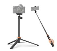 NEEWER 59" Trípode Palo Selfie Compatible con iPhone DLSR Canon Sony Camera, Soporte Escritorio Viaje Portátil Metal Pequeño con 360° Cabezal Bola Soporte Teléfono Celular para Grabación Video, TS04