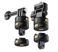 NEEWER 6 en 1 Cámara de Acción Montaje Kit, Compatible con Hero 13 12 11 Max DJI Osmo Action Insta360, Montaje Magnético Liberación Rápida Metal con Rosca 1/4" y Dedos Plegables para Tomas POV, GP-23