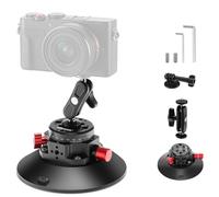 NEEWER 6" Suction Cup Camera Mount con Brazo Mágico Cabeza Bola, 2 Pzs Metal Car Mount para Cámara/Cámara Acción/Phone, Air Pump Vacuum en Vidrio de Coche o Ventana con 1/4" 3/8" ARRI Agujeros, CA013