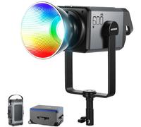 NEEWER 600W RGB Luz Vdeo Estudio con 2.4G/App/DMX Control, 56,000lux/1m CRI95+ Iluminación LED Foco Continuo, 2500K-7500K PWM Dimming 17 Escenas Foco Bowens Spotlight para TV News Filmación, AS600C