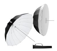 NEEWER 65"/165cm Paraguas Reflectante Parabólico Fotografía con Interior Blanco,Iluminación Suave con Difusor Cubierta,Bolsa,Plegar Rápido para Cámara Foto Estudio Video Luz Tomas Monoluz Flash, NS3U