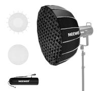 NEEWER 65cm Softbox Hexadecágono Parabólico, Configuración Rápida/Paraguas Plegable con Bowens Mount, Plato de Belleza/Difusor/Rejilla para CB200B CB60 MS60B MS60C Compatible con Aputure Godox, NS65U