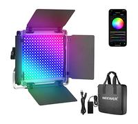 NEEWER 660 Pro RGB Luz Vídeo Panel LED con App Control 50W Iluminación 360° Todo Color CRI 97+ con Barndoor/U Soporte para Juego Streaming Youtube Webex Transmisión Vivo Conferencia Web Fotografía