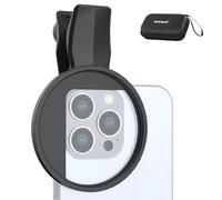 NEEWER 67mm Abrazadera Filtro Teléfono Compatible con iPhone 16, 15 Pro MAX Plus, 16e, 14, 13 Mini y 12, Clip Filtro Montaje con Rosca Ajustable y Almohadillas Goma Antideslizantes, LA007