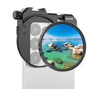 NEEWER 67mm Soporte Filtro Móvil con Abrazadera Ajustable, Montura Zapata Fría & Filtro CPL, Accesorio Fotografía Cámara Móvil Compatibles con iPhone 17 16 15 14 Samsung Galaxy S26 Ultra S25, FL-112
