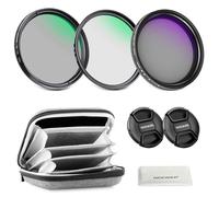 NEEWER 67mm Variable ND + CPL + UV Filter Kit (3 Pack), Polarizador Circular Densidad Neutra Multicapa (ND2-400) Camera Polarizing Filtro Objetivo Accesorio Fotografía Set con Estuche & Tapa Objetivo