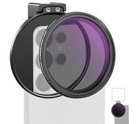NEEWER 67mm Variable ND Filtro Juego y Clip Roscado para Móvil, Accesorios de Fotografía Celular de Densidad Neutra HD Ajustables ND2-32, Compatibles con iPhone 17 Pro MAX Samsung S26 Ultra